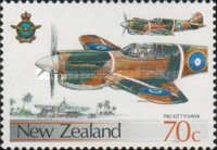 Curtiss Kittyhawk I over World War II Pacific Airstrip