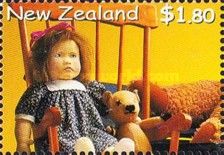 Doll "Lia" from Gloria Young (1991) & Scottish Teddy Bear