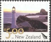 Castlepoint Lighthouse (with Silver Printing on Fern Leaf)