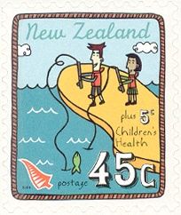 Health - Children Fishing 45c + 5c