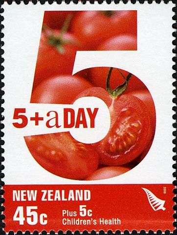 Health - “5+ a Day” & Tomatoes 45c + 5c S/A - Sheet Issue