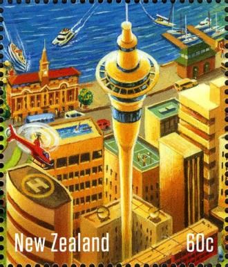 Sky Tower and Auckland Ferry Terminal / Auckland
