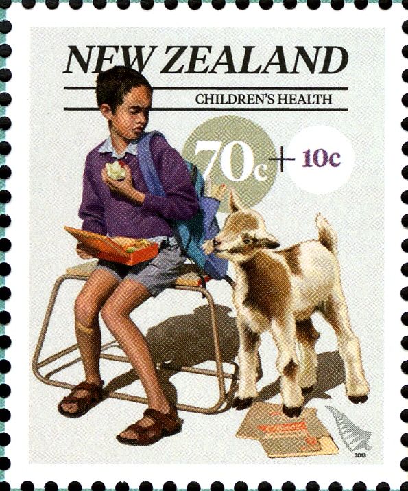 Health - Boy with Goat 70c + 10c