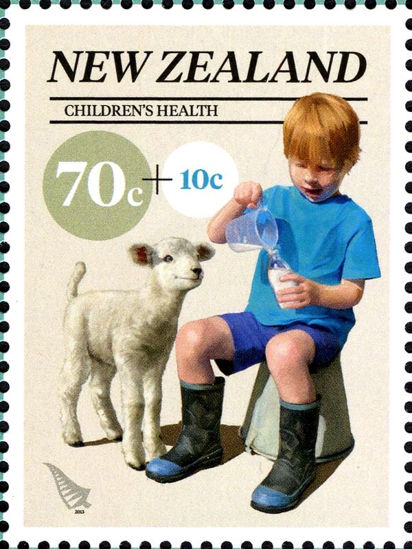 Health - Boy with Pet Lamb 70c + 10c