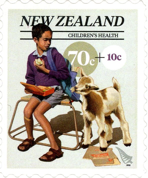 Health - Boy with Goat 70c + 10c