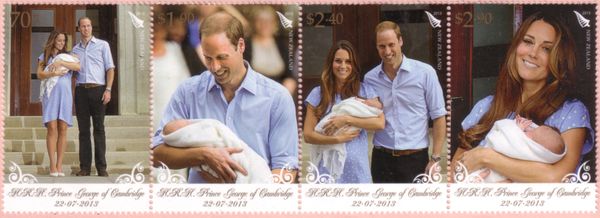 Birth of Prince George of Cambridge se-tenant strip of 4