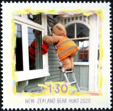 Theodore Bear on Ladder
