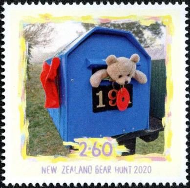 Childhood Bear in Mail Box