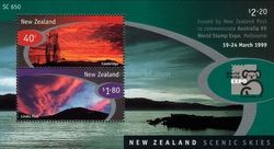Australia '99 on Scenic Skies souvenir sheet
