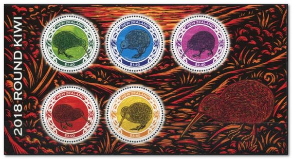Round Kiwi Definitives 2018