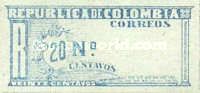 Colombian Registration Stamp Overprinted