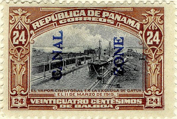 Steamship "Cristobal" in Gatun Lock