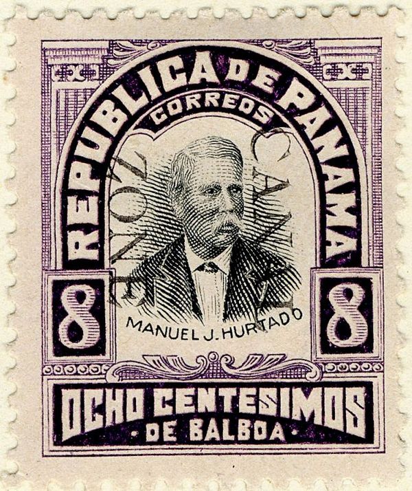 Manuel Jose Hurtado (1821-1887) (overprint)