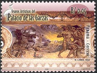 Murals by Roberto Lewis in "Palacio de las Garzas"