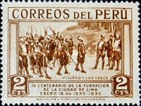 Pizarro's encounter with the Thirteen on the island of Gallo