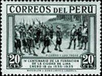 Pizarro's encounter with the Thirteen on the island of Gallo