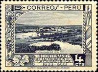 City of San Geronimo de Ica and vine leaves