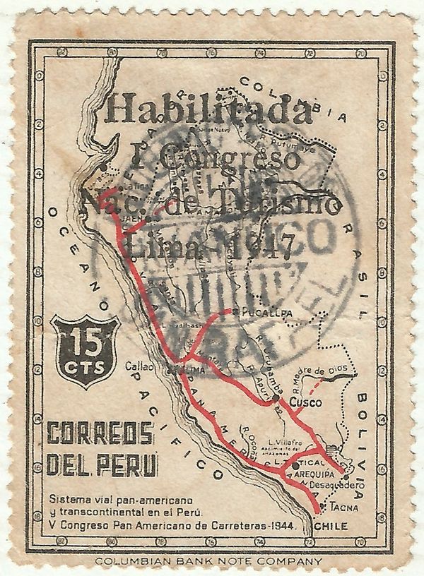 Highway Map of Peru - Surcharged