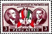 Flags, Presidents of Peru and Mexico