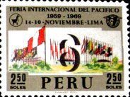 Number 6 surrounded by Flags