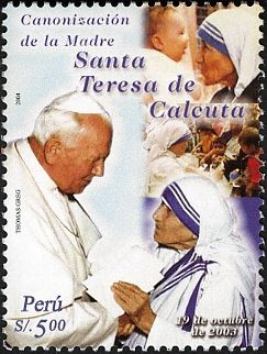 Pope John Paul II and Mother Teresa of Calcutta