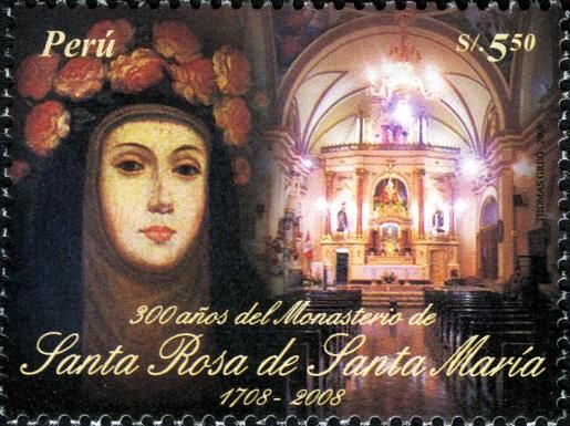 Statue of Santa Rosa de Santa Maria, Internal view of church
