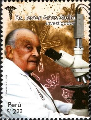 Javier Arias Estela with Microscope