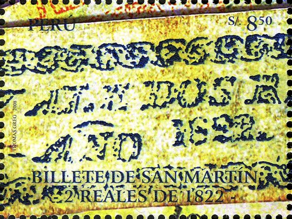 2 Reales Banknote of San Martin