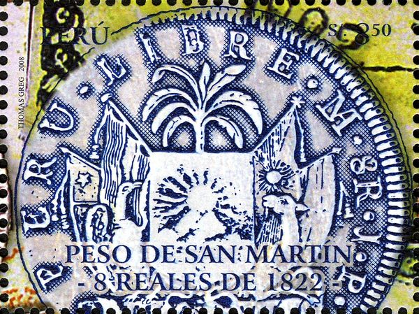 8 Reales Coin of San Martin