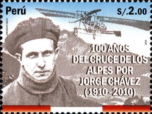 Portrait and Aircraft Bleriot XI