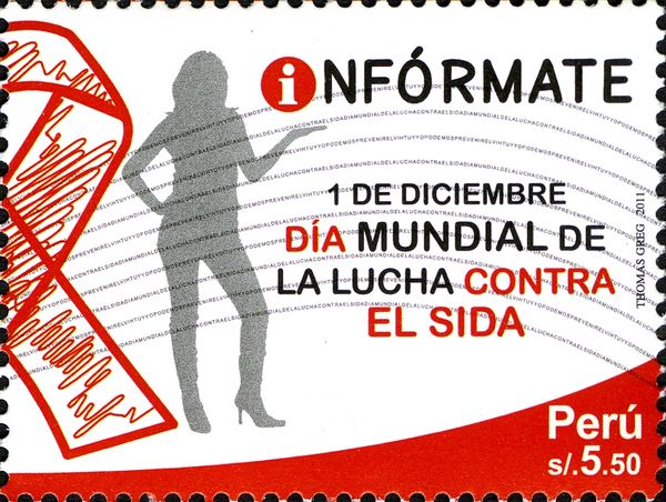 Female Silhouette, right part of Red Ribbon