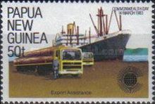 Lorries and ship