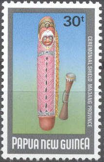 Madang Ceremonial Shield and Drum