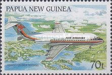 Fokker F28 over Madang
