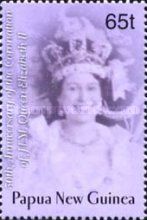 Queen Elizabeth II in Coronation robes and crown