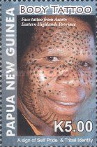 Face tattoo from Asaro, Eastern Highlands Province