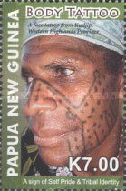 Face tattoo from Kudjip, Western Highlands Province