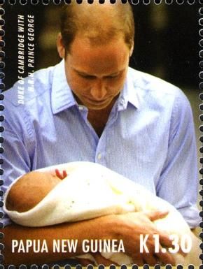 Prince William Duke of Cambridge holding Prince George