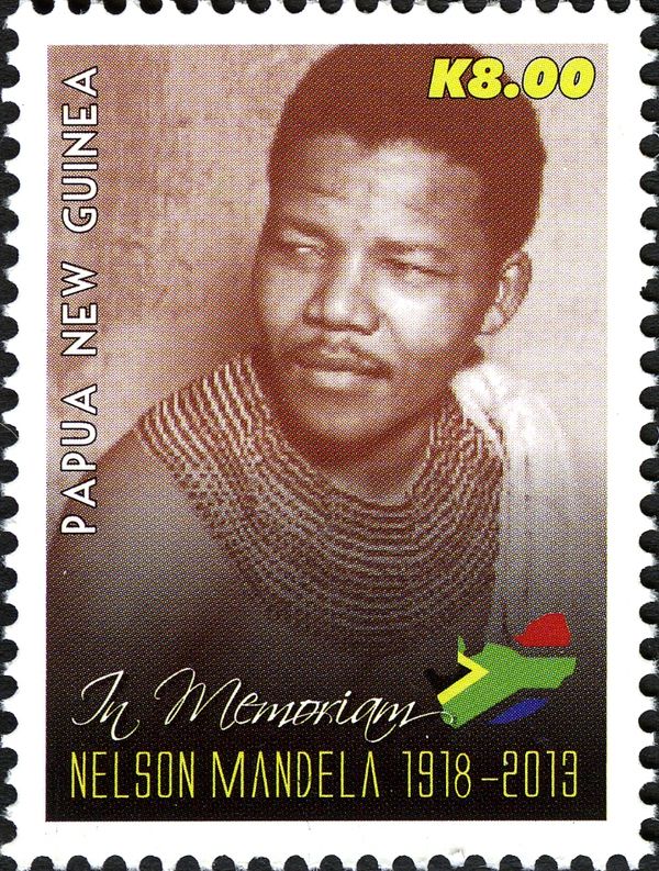 Nelson Mandela as a young man in tribal clothing