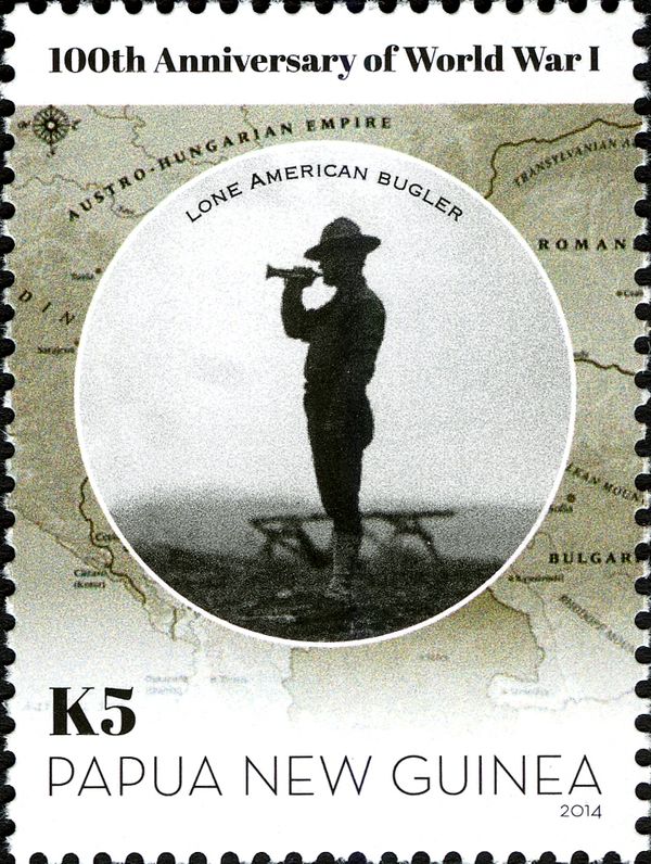 Lone American bugler