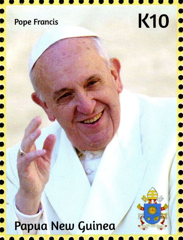 His Holiness Pope Francis waving