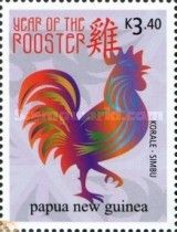 Rooster strutting right