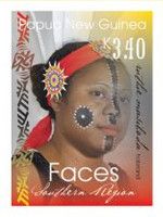 Woman's decorated face