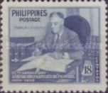 Franklin D. Roosevelt (1882-1945) with Stamp Collection