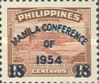 Mayon Volcano Overprinted MANILA CONFERENCE OF 1954