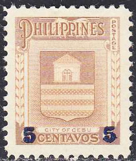 Arms of Cebu surcharged