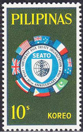 Flags Surrounding SEATO Emblem