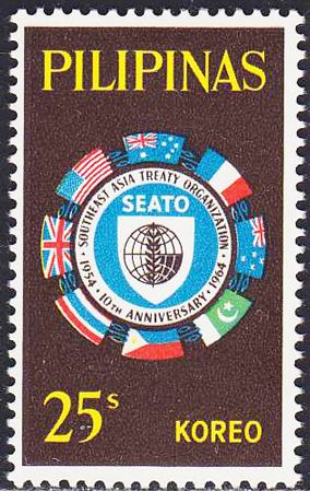 Flags Surrounding SEATO Emblem