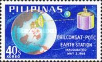 Communications satellite in orbit