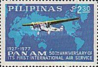 Fairchild FC-2 Seaplane over World Map